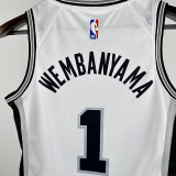 Sa Spurs WE MBANYAMA #1White Top Quality Hot Pressing NBA Jersey(童装)