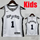 Sa Spurs WE MBANYAMA #1White Top Quality Hot Pressing NBA Jersey(童装)