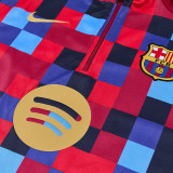 26/27 BAR Red&Blue Checkered Pattern Half Pull Tracksuit#  (半拉链)