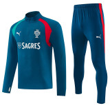 26/27 Portugal Grey Blue Half Pull Tracksuit#  (半拉链)