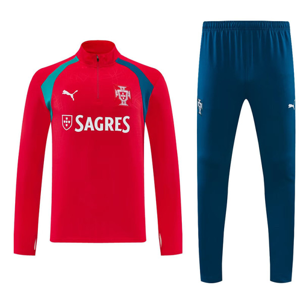 26/27 Portugal  Red Half Pull Tracksuit#  (半拉链)