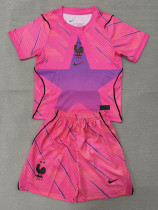 26/27 France Goalkeeper Pink Kids Soccer Jersey