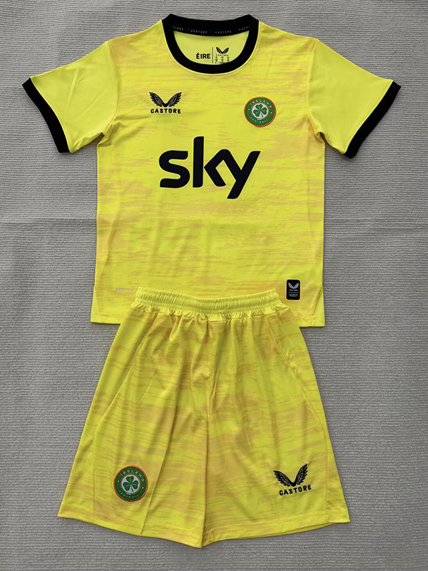 26/27 Ireland Goalkeeper Yellow Kids Soccer Jersey