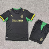 26/27 Monchengladbach Away Kids Soccer Jersey(左袖广告）