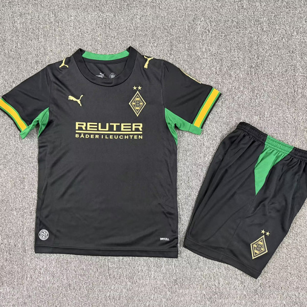 26/27 Monchengladbach Away Kids Soccer Jersey(左袖广告）