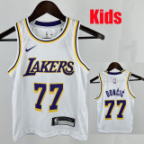 22/23 LAKERS DONCIC#77 White Top Quality Hot Pressing NBA Jersey(童装)