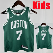 CELTICS BROWN #7 Green Kids Top Quality Hot Pressing NBA Jersey(童装)