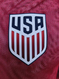 2026 USA World Cup Pink Red Hooded Starting Uniform