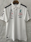 2026 F1 Mercedes White 1:1 Polo Racing Suit (翻领)