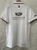 2026 Cadillac White 1:1 Polo Racing Suit (翻领)