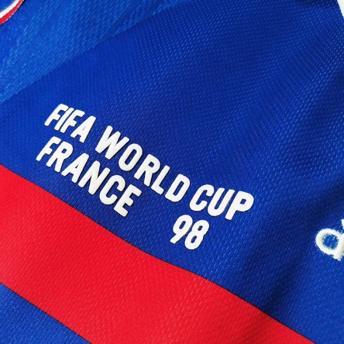 1998 ZIDANE #10 France Home Blue Retro Soccer Jersey