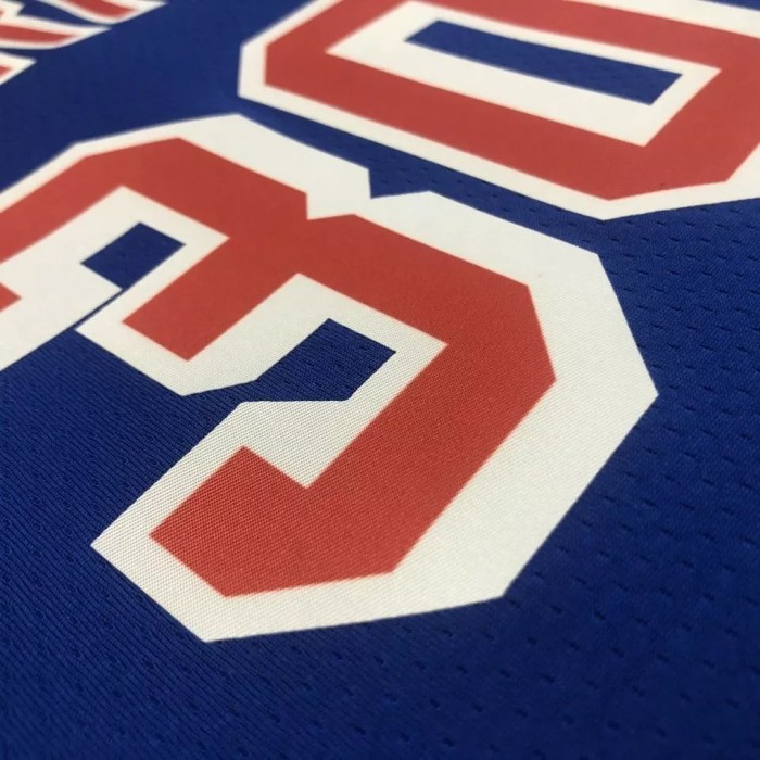 WARRIORS CURRY #30 Blue 75th Anniversary Retro NBA Jersey