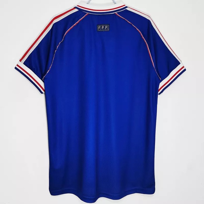 1998 France Home Blue Retro Soccer Jersey
