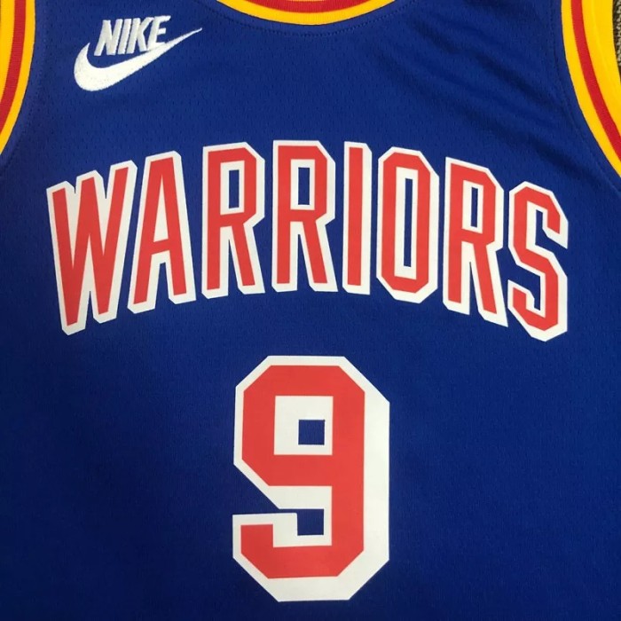 WARRIORS IGUODALA #9 Blue 75th Anniversary Retro NBA Jersey