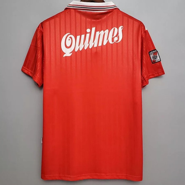 1995-1996 River Plate Away Red Retro Soccer Jersey