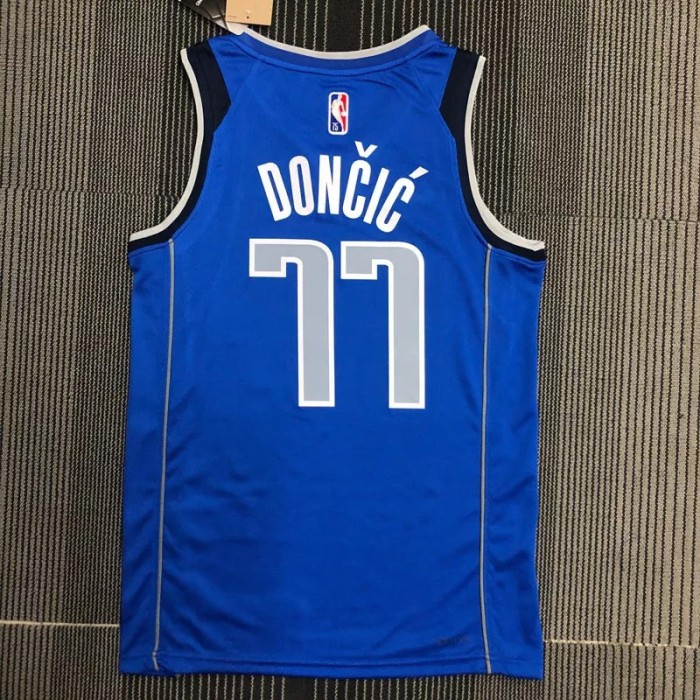 21-22 Dallas DONCIC #11 Blue 75th Anniversary Top Quality Hot Pressing NBA Jersey