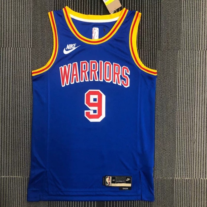 WARRIORS IGUODALA #9 Blue 75th Anniversary Retro NBA Jersey