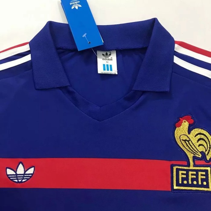 1984-1986 France Home Retro Soccer Jersey