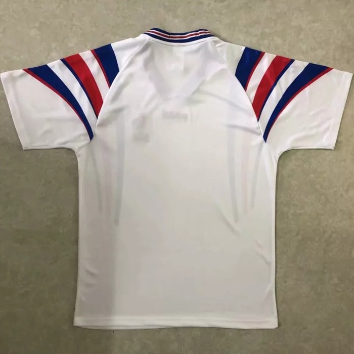 1996 France Away White Retro Soccer Jersey