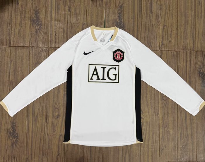 2005-2006 Man Utd Long sleeves Away Retro Soccer Jersey