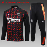 24-25 Man Utd High Quality Kids Half Pull Tracksuit