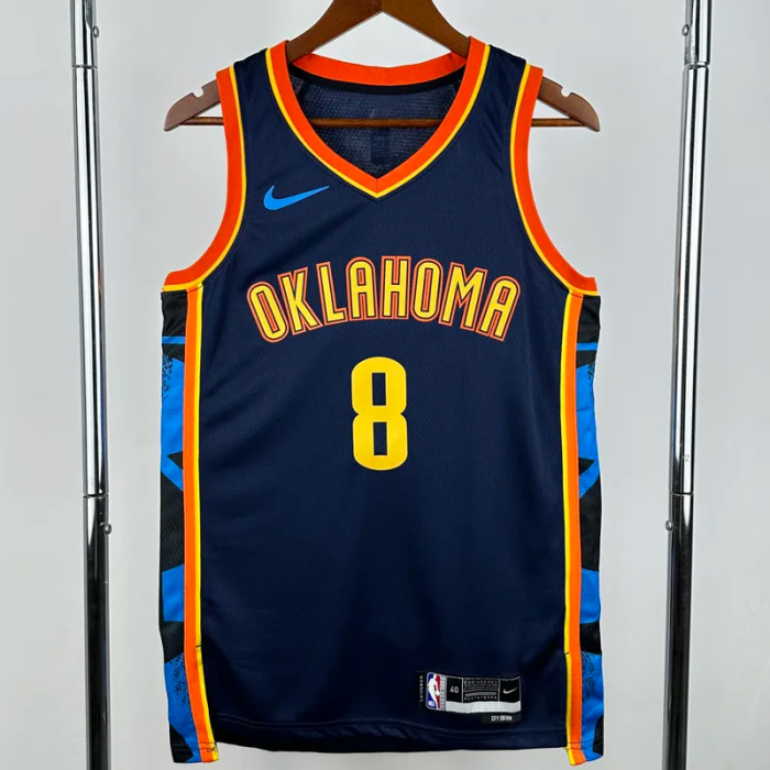 24-25 OKC Thunder WILLIAMS #8 Black City Edition Top Quality Hot Pressing NBA Jersey