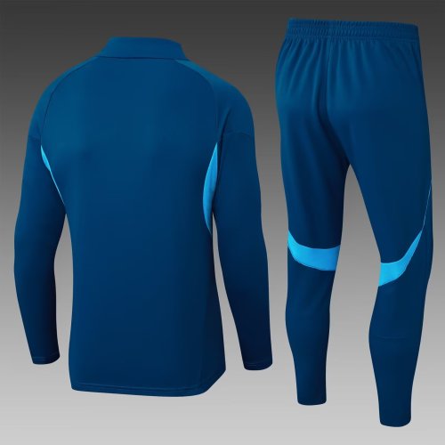 2025 AD Blue Half Pull Tracksuit