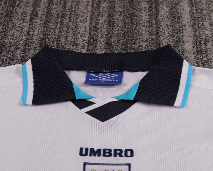 1996 England Home Kids Retro Soccer Jersey