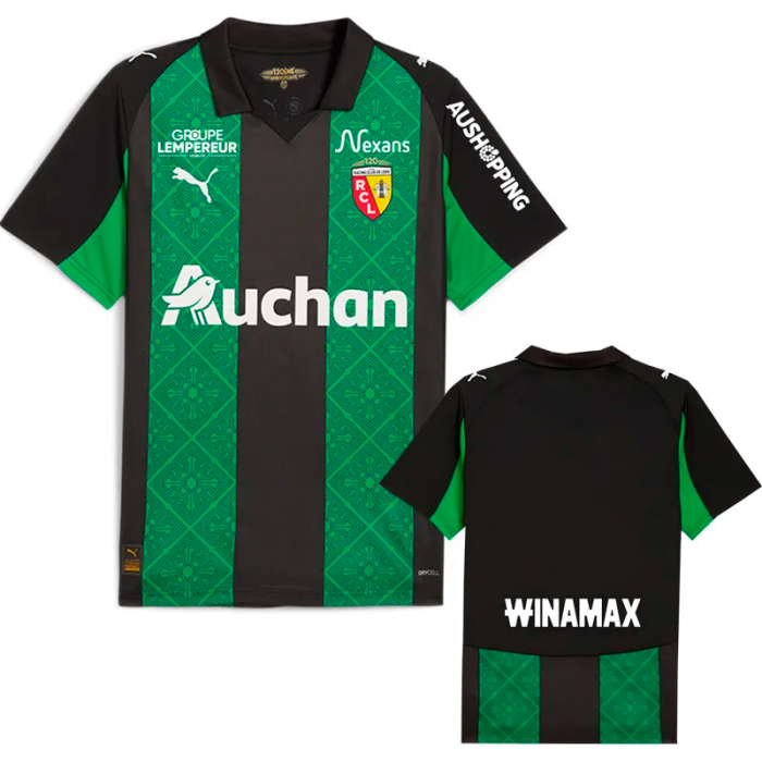 25-26 RC Lens Away Fans Soccer Jersey (全广告)