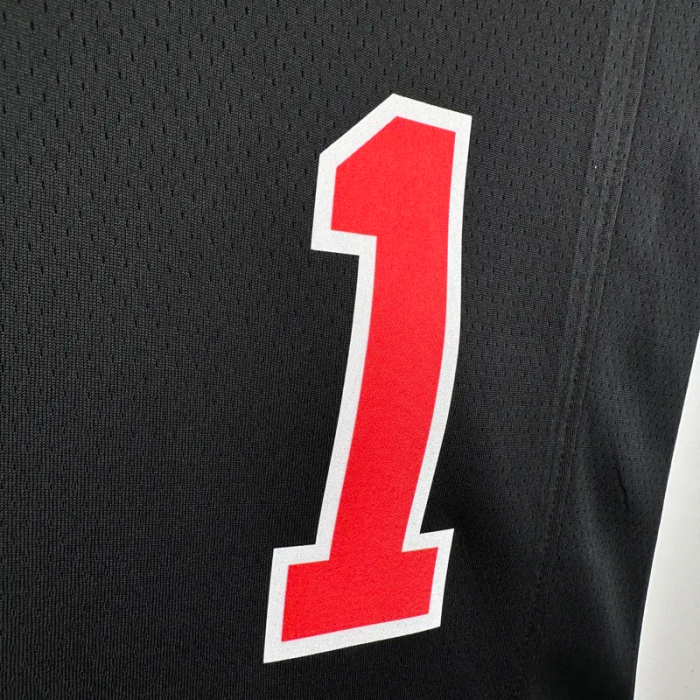 23-24 BULLS ROSE #1 Black City Edition Top Quality Hot Pressing NBA