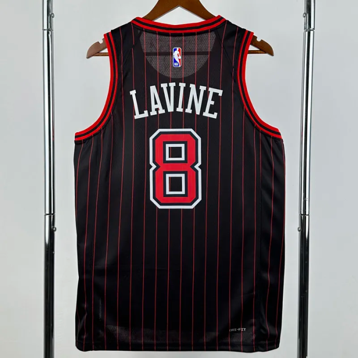 25-26 BULLS LAVINE #8 Black Top Quality Hot Pressing NBA Jersey (Trapeze Edition) 飞人版