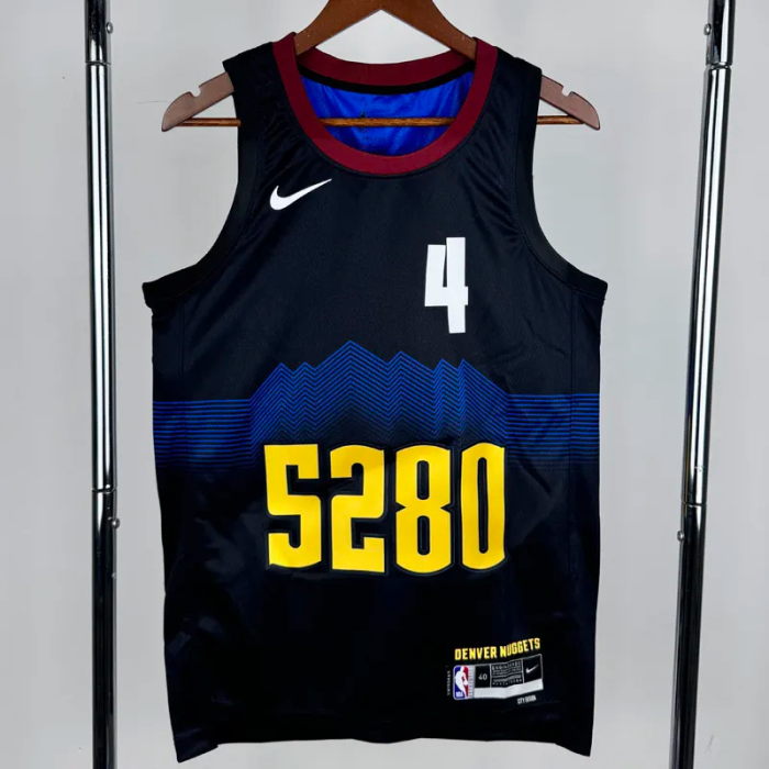 23-24 Nuggets WESTBROOK #4 Black City Edition Top Quality Hot Pressing NBA Jersey