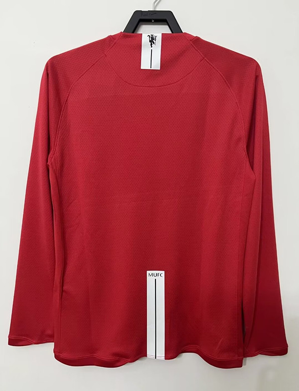 2007-2008 Man Utd Home League Edition Long sleeve Retro Soccer Jersey