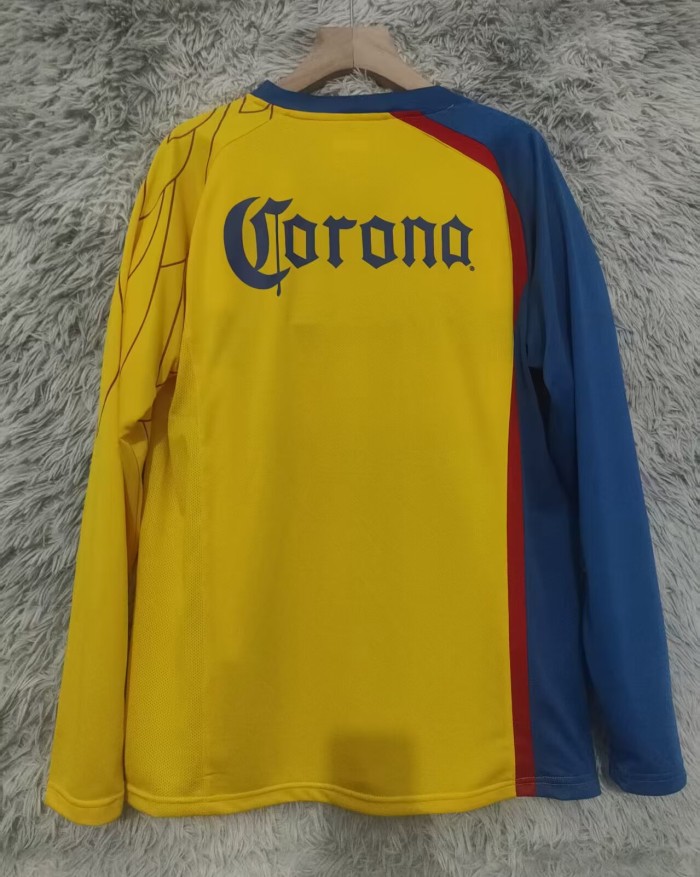 2007-2008 Club America Home Long Sleeve Retro Soccer Jersey