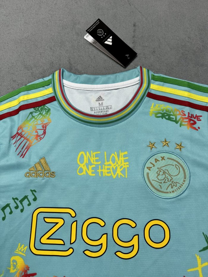 25-26 Aja× Blue Special Edition Fans Soccer Jersey