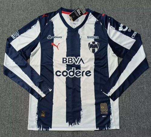 25-26 Monterrey Home Long Sleeve Soccer Jersey (长袖)