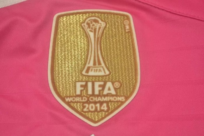 2014-2015 RMA Away Pink Retro Soccer Jersey