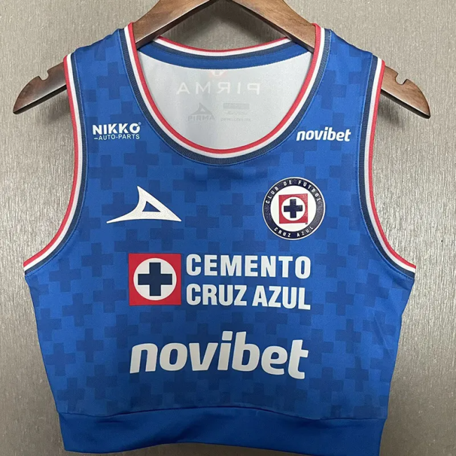25-26 Cruz Azul Home Women Yoga Vest 1:1 Thai Quality(女)
