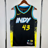 23-24 Indiana Pacers SIAKAM #43 Black City Edition Top Quality Hot Pressing NBA Jersey