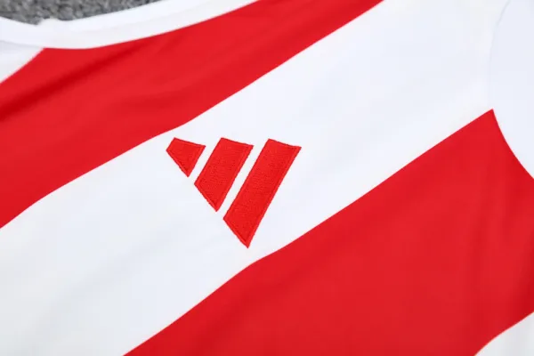 2025 AD White Red Tank Top And Shorts Suit