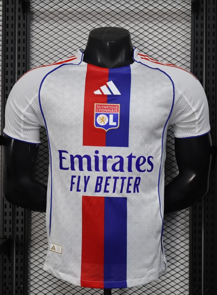 25-26 Lyon Home Player Version Soccer Jersey