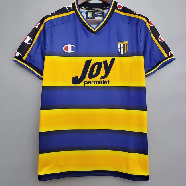 2001-2002 Parma Home Retro Soccer Jersey