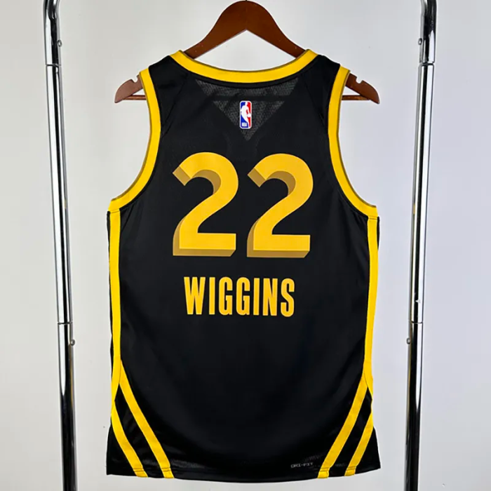 23-24 WARRIORS WIGGINS #22 Black City Edition Top Quality Hot Pressing NBA Jersey