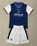 25-26 Luton Town Away Kids Soccer Jersey