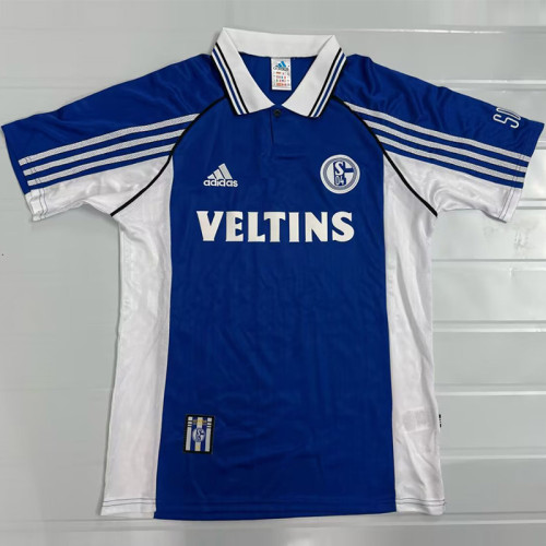 1998-2000 Schalke 04 Home Retro Soccer Jersey