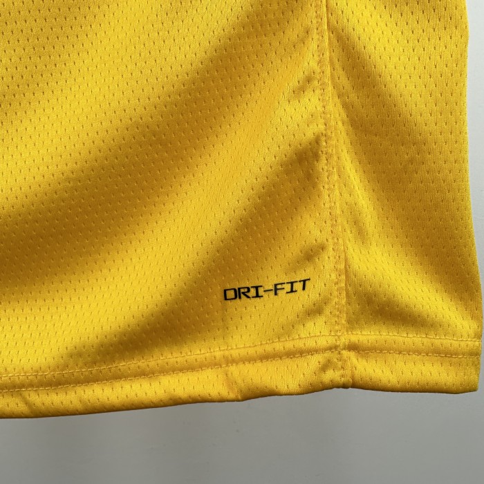 24-25 Lakers KNECHT #4 Yellow Top Quality Hot Pressing NBA Jersey(圆领)