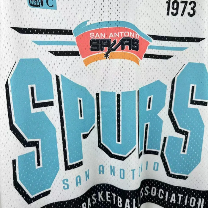 2026 SA SPURS White Retro High Quality Casual T-Shirt #MN