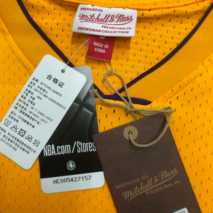 2009 LAKERS BRYANT #24 Yellow Retro Top Quality Hot Pressing NBA Jersey