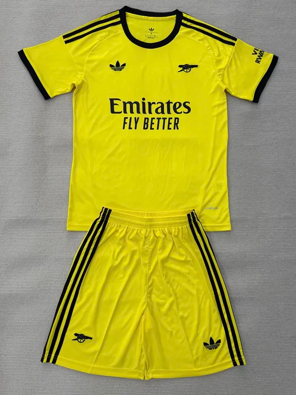 25-26 ARS Yellow GoalKeeper Kids Soccer Jersey 1:1 Thai Quality