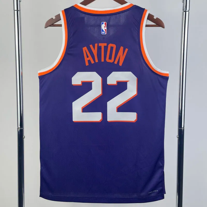 23-24 SUNS AYTON #22 Purple Top Quality Hot Pressing NBA Jersey